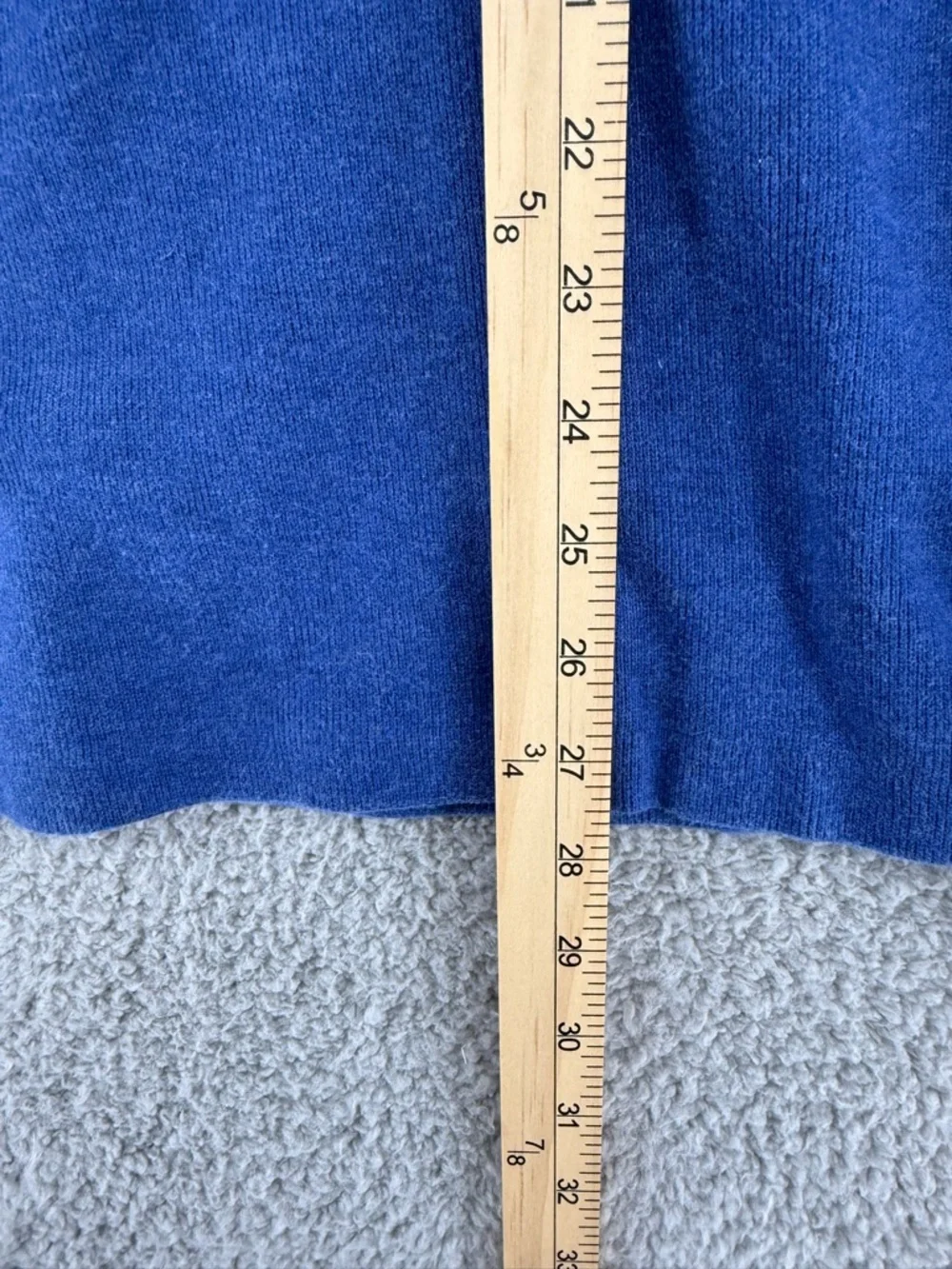 Polo by Ralph Lauren Blue Half-Zip Sweater with Yellow Logo